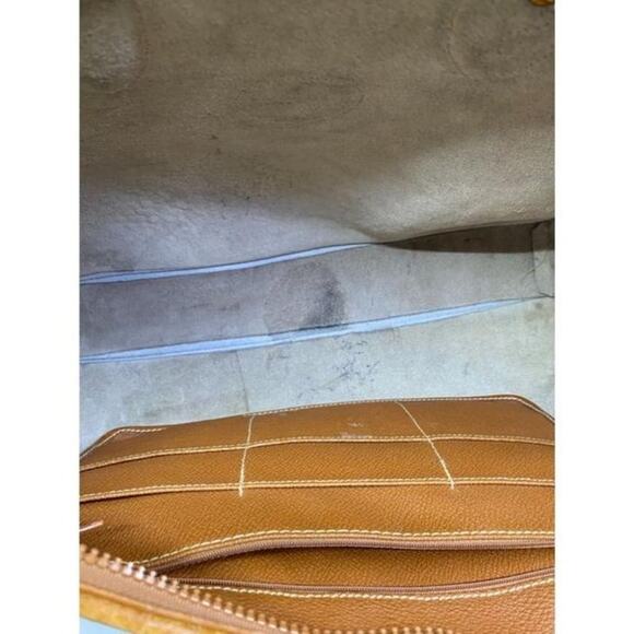 Dooney And Bourke Vintage Large Customized Blue Brown Leather Cross Body… - Picture 10 of 12